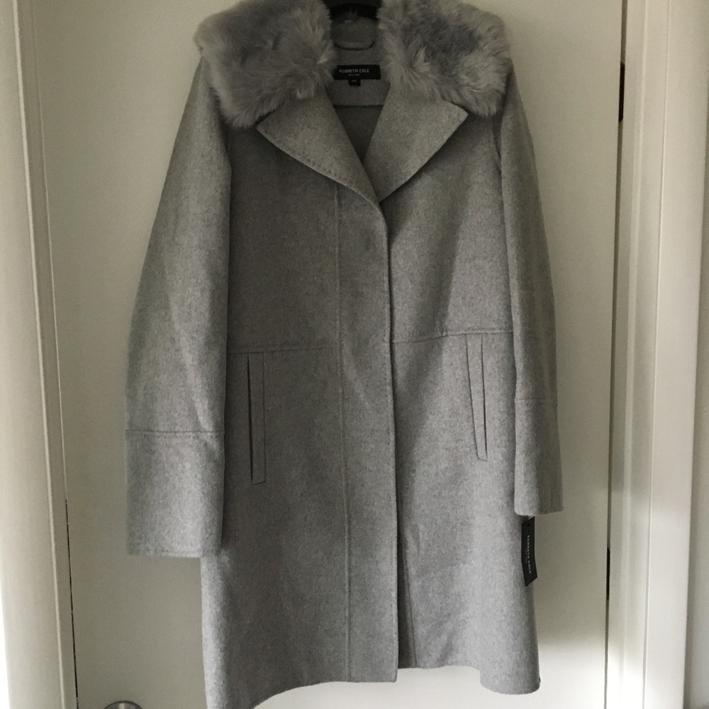 Kenneth Cole NY Wool Blend Coar, S - Picture 9 of 10